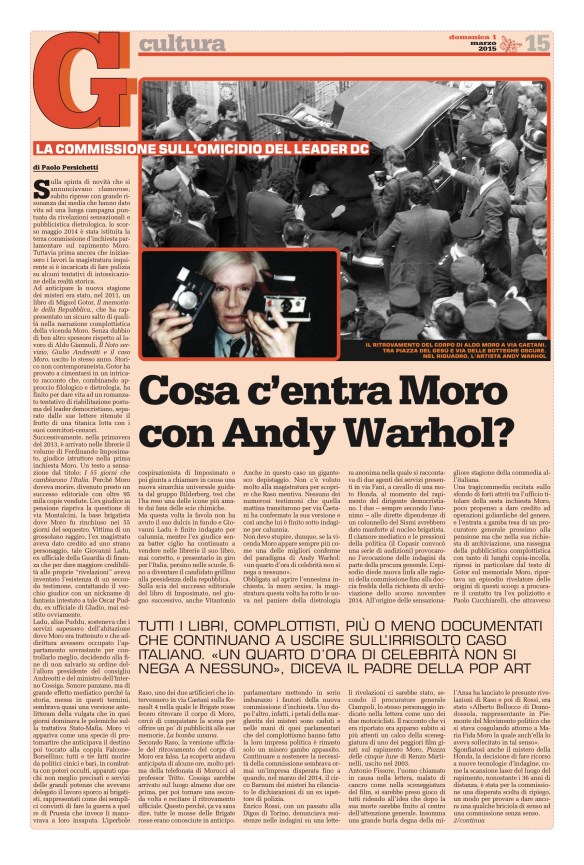 Andy Warhol e  il caso Moro